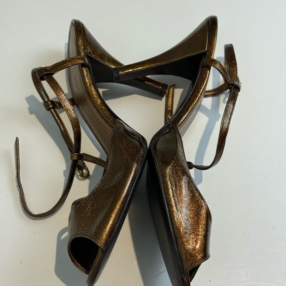 J. Crew BRONZE HEELS Size 8.5 Women's - Picture 4 of 8